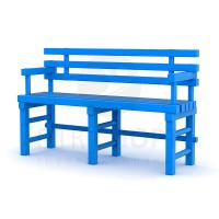 Скамья пластиковая со спинкой