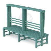 Скамья с вешалкой пластиковая двухсторонняя детская