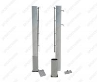 Стойки для тенниса алюминиевые стационарные SpW-AT-3