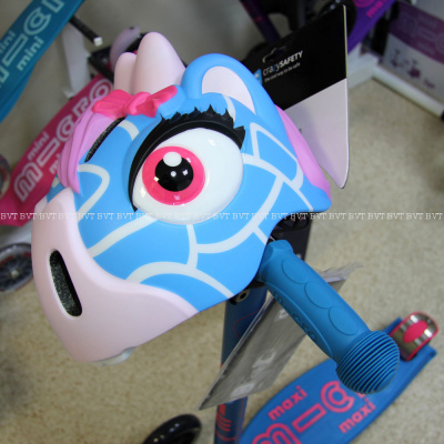 Детский велосипедный шлем Crazy Safety Blue Giraffe