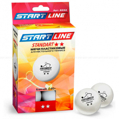Мячи для настольного тенниса Start line Club Select 2* New 6шт./уп.
