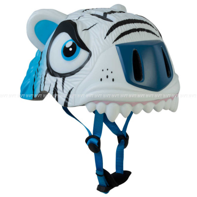 Детский велосипедный шлем Crazy Safety White Tiger