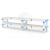 Скамья пластиковая двухуровневая усиленная