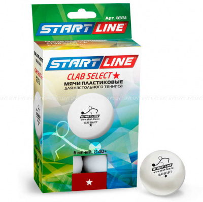 Мячи для настольного тенниса Start line Club Select 1* New 6шт./уп.