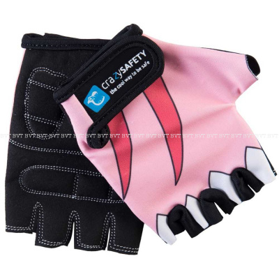 Детские вело-перчатки Crazy Safety Pink Shark